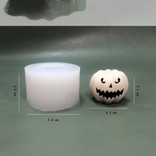 Cargar imagen en el visor de la galería, Molde 3D Calabaza Halloween Pastel Dulces Velas Chocolate
