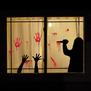 Estampas sangrientas de Halloween para ventanas