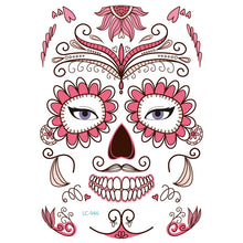 Cargar imagen en el visor de la galería, Tatuaje Temporal Catrina Calavera Día de Muertos Halloween Estampas
