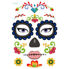 Cargar imagen en el visor de la galería, Tatuaje Temporal Catrina Calavera Día de Muertos Halloween Estampas
