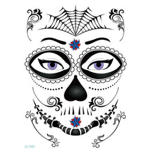 Cargar imagen en el visor de la galería, Tatuaje Temporal Catrina Calavera Día de Muertos Halloween Estampas
