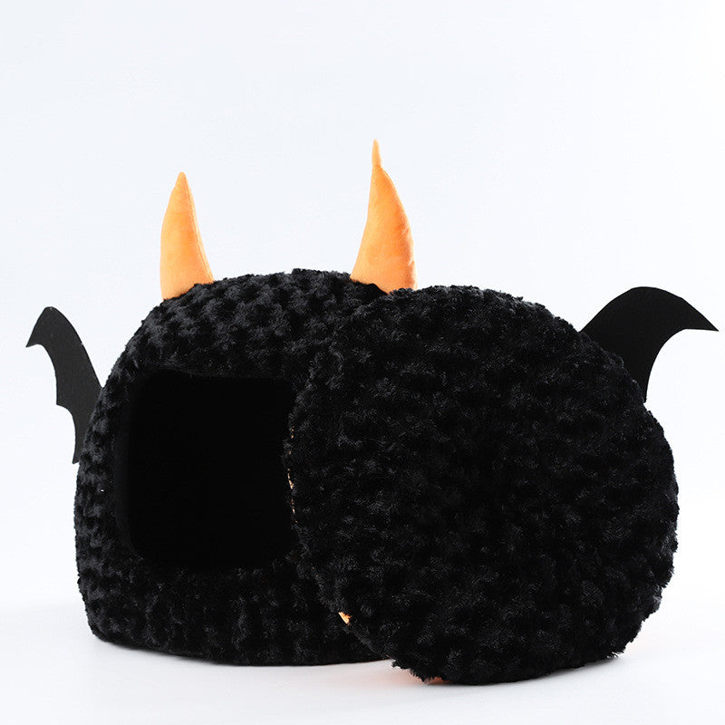 Cama cálida para mascotas Halloween Vampiro Diablo