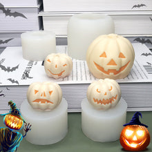 Cargar imagen en el visor de la galería, Molde 3D Calabaza Halloween Pastel Dulces Velas Chocolate
