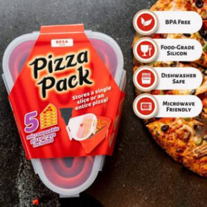 Pizza Pack Recipiente para Pizza de Silicón Plegable Refrigerable Microondas