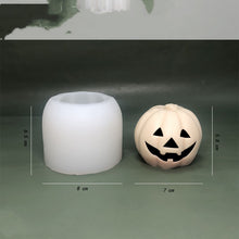 Cargar imagen en el visor de la galería, Molde 3D Calabaza Halloween Pastel Dulces Velas Chocolate
