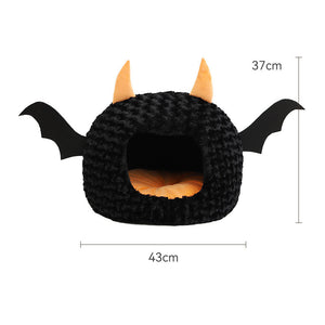 Cama cálida para mascotas Halloween Vampiro Diablo